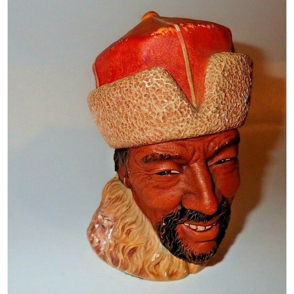 BOSSON Head HIMALAYAN Chalkware Bust Figure England Free standing Vintage - Picture 2 of 8